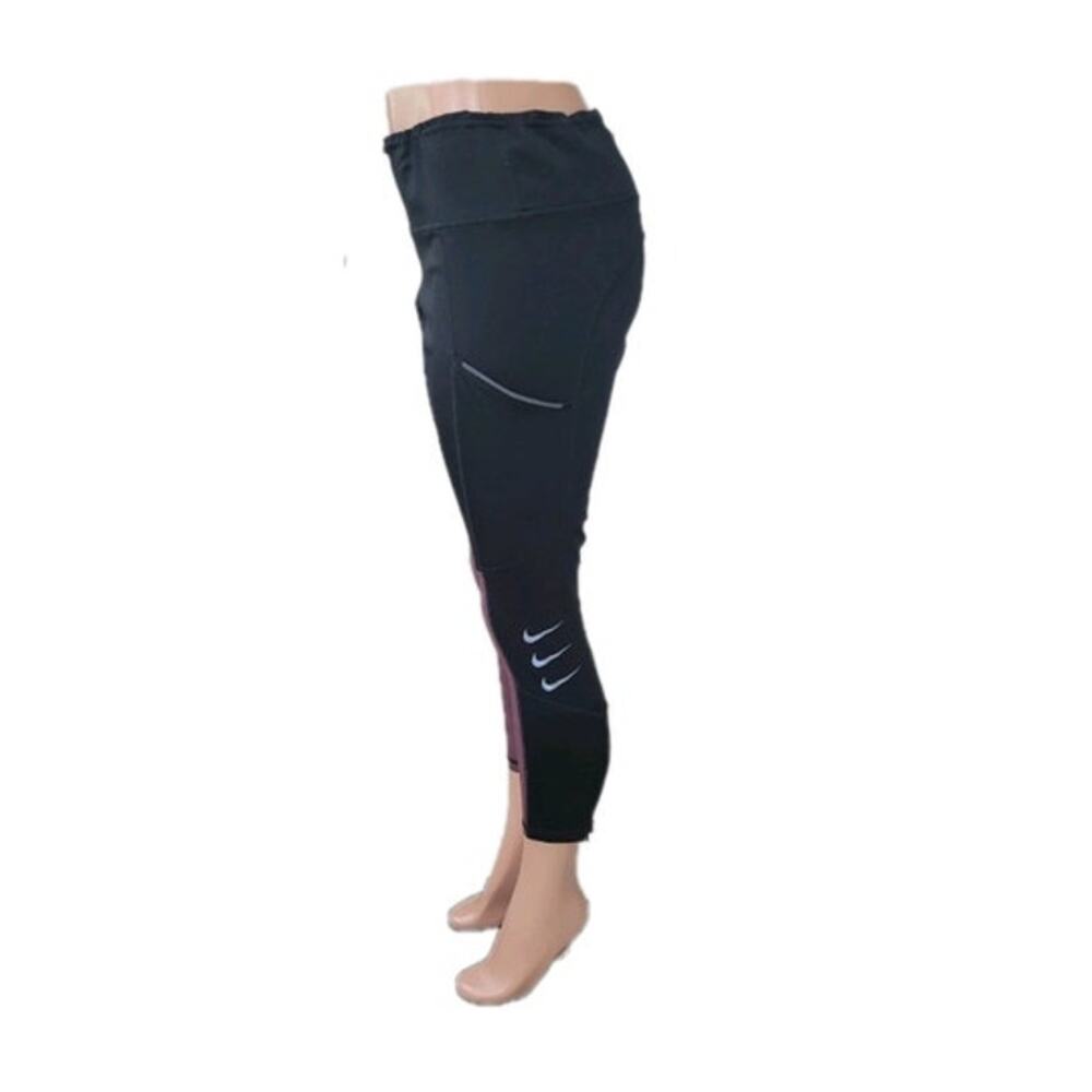 Nike Dri-FIT ADV Run Division Epic Luxe 7/8 Tight Women's Size XL Black Maroon - Picture 2 of 14